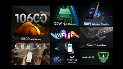 Ulefone Armor 28 Pro 5G AI Rugged Phone 512GB ROM Smartphone 120W 10600mAh 6.67”【Ships from US