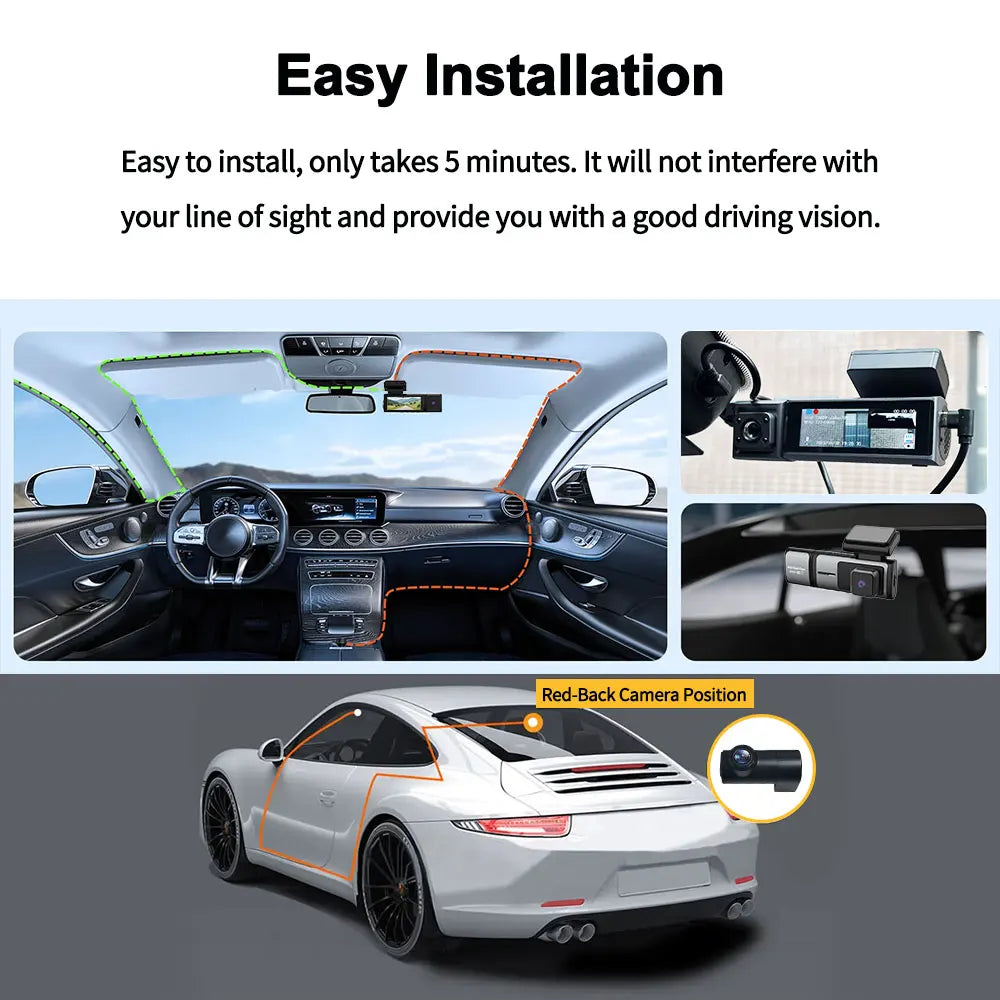 Car dashboard camera system with GPS, WiFi,