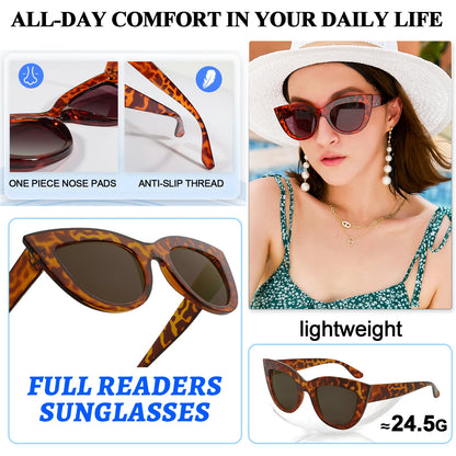 MARE AZZURO Reading Sunglasses Women Vintage Computer Glasses For Farsightedness Cat Eye Magnifying Readers
