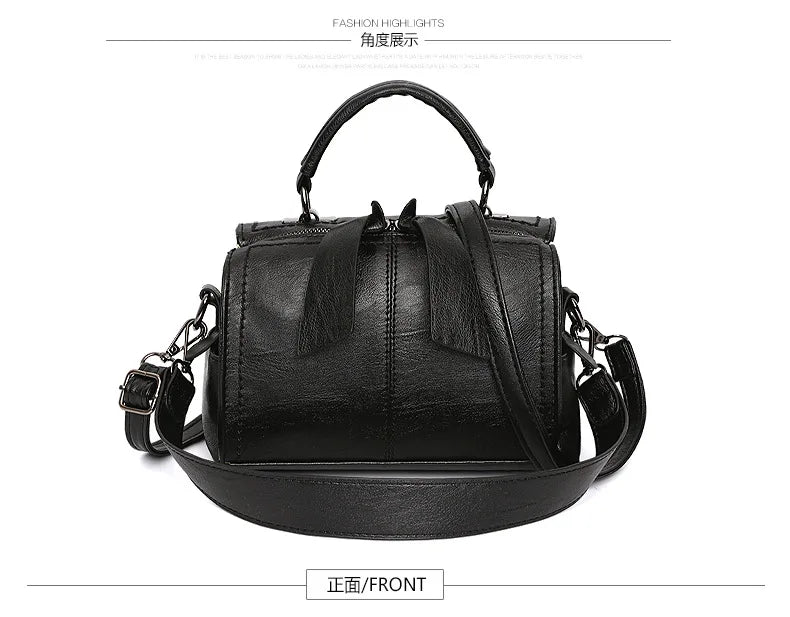 Fashion Soft Leather Pillow Bag Women's Shoulder Handbag Large Capacity Bag Crossbody Bag