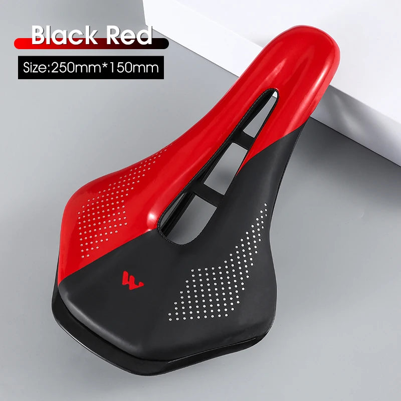 WEST BIKING Bicycle Saddle Comfortable Bike Seat Wear-resistant PU Leather Hollow Road Bicycle Parts Cycling Saddle Bike Cushion