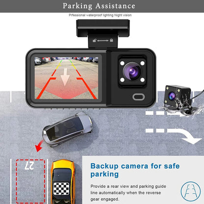 3 Channel WIFI Car DVR HD 1080P Cabin Vehicle Dash Cam Three Way Camera DVRs Recorder Video