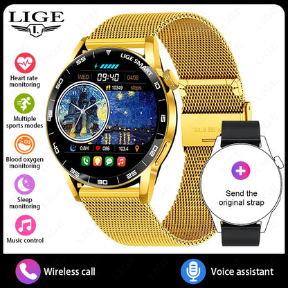 Title
LIGE Smartwatch Men For Android iOS Phone 1.38" HD Bluetooth Call Heart Rate Monitor Waterproof Sport Smart Watch
