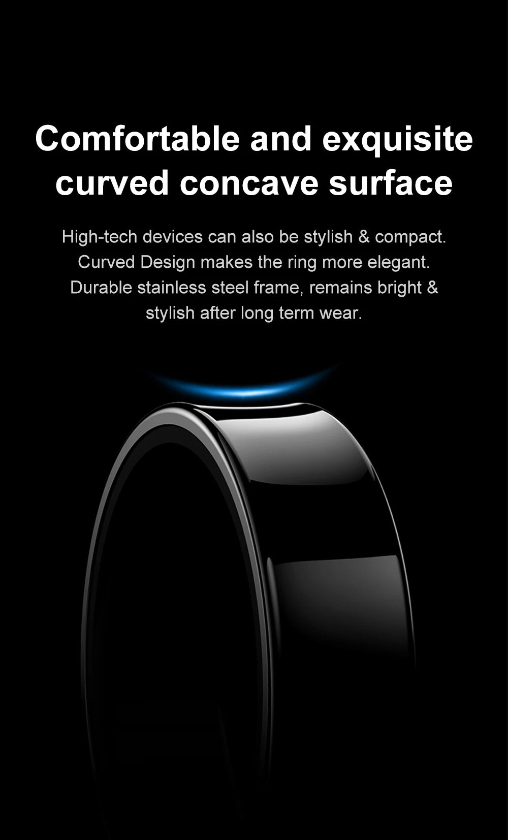 COLMI R09 Smart Ring Men Women with Charging Case, Body Temperature Health and Sleep Monitor For Xiaomi Samsung Phone