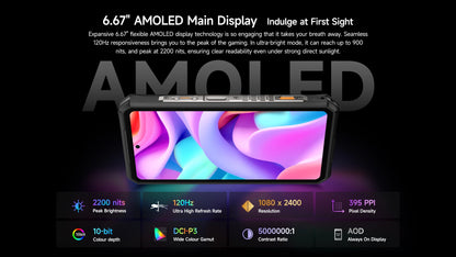 Ulefone Armor 28 Pro 5G AI Rugged Phone 512GB ROM Smartphone 120W MTK Dimensity 7300  10600mAh 6.67”AMOLED 64MP Mobile phone