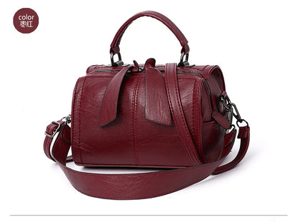 Fashion Soft Leather Pillow Bag Women's Shoulder Handbag Large Capacity Bag Crossbody Bag