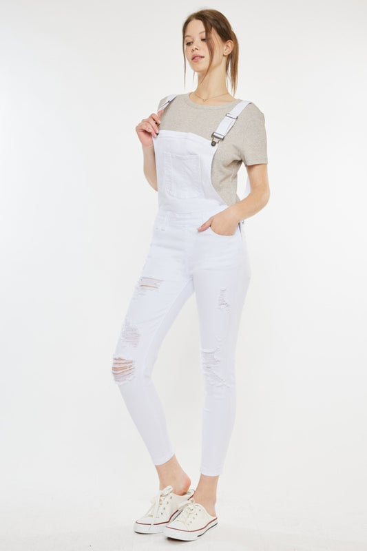 Kancan Distressed Skinny Denim Women Overalls
