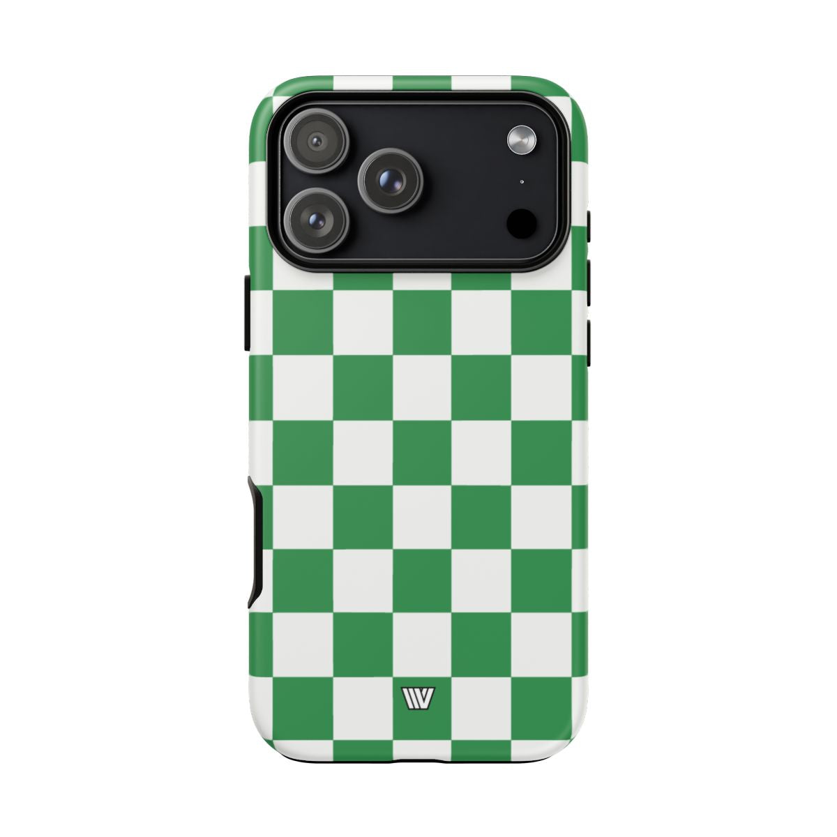 GREEN WHITE CHECKERBOARD | Tough Phone Case for iPhone & Samsung