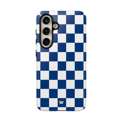 BLUE WHITE CHECKERBOARD | Tough Phone Case