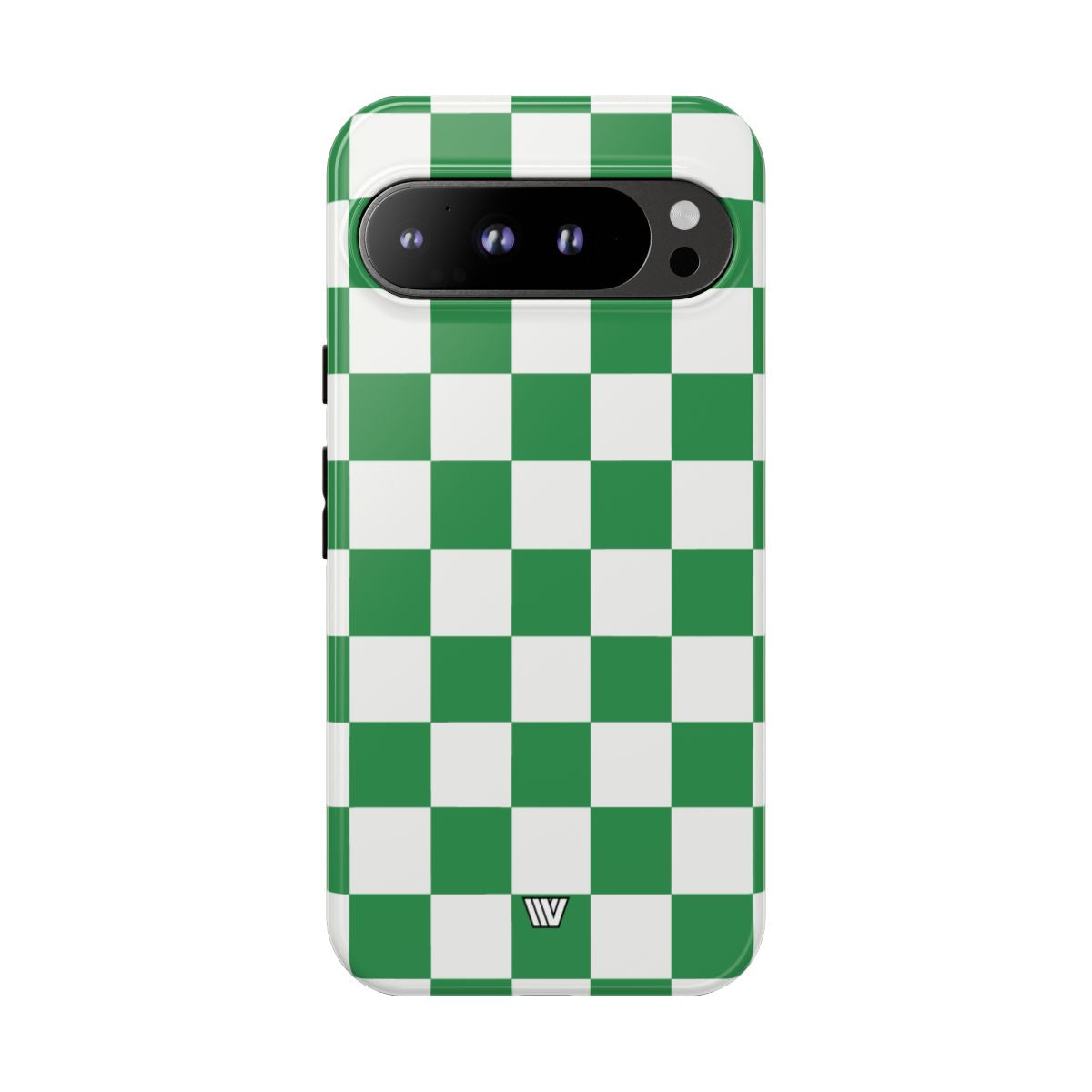 GREEN WHITE CHECKERBOARD | Tough Phone Case for iPhone & Samsung
