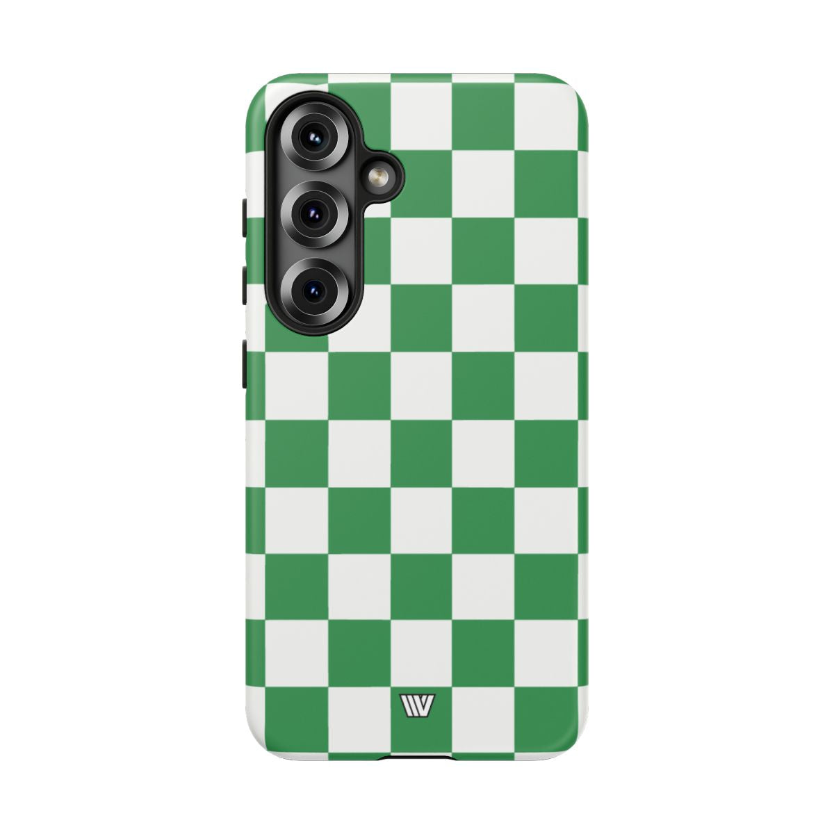 GREEN WHITE CHECKERBOARD | Tough Phone Case for iPhone & Samsung