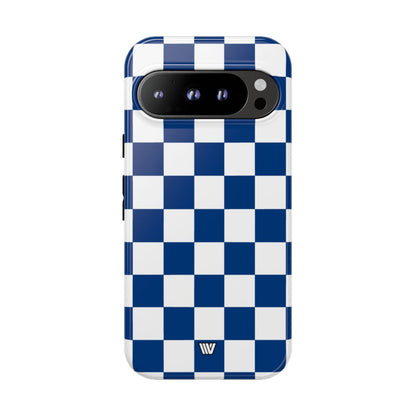 BLUE WHITE CHECKERBOARD | Tough Phone Case