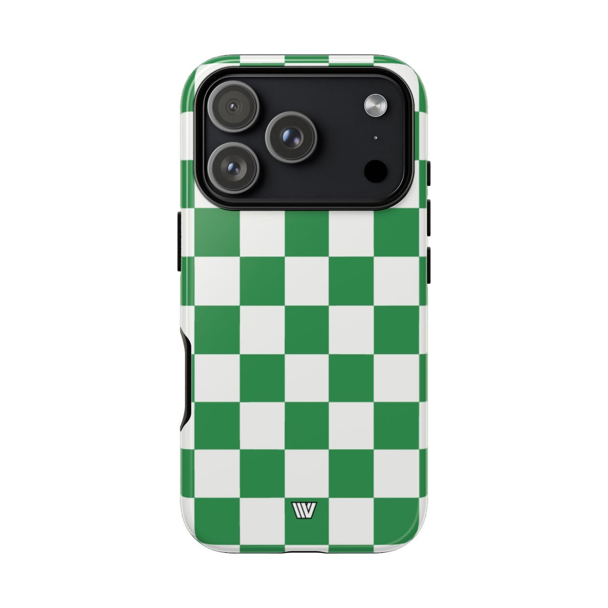 GREEN WHITE CHECKERBOARD | Tough Phone Case for iPhone & Samsung