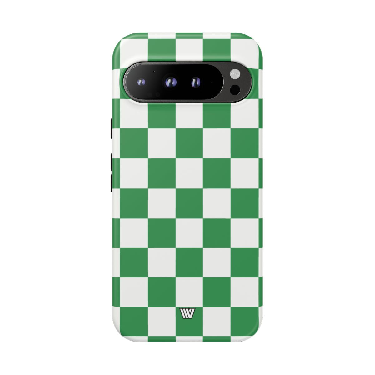 GREEN WHITE CHECKERBOARD | Tough Phone Case for iPhone & Samsung
