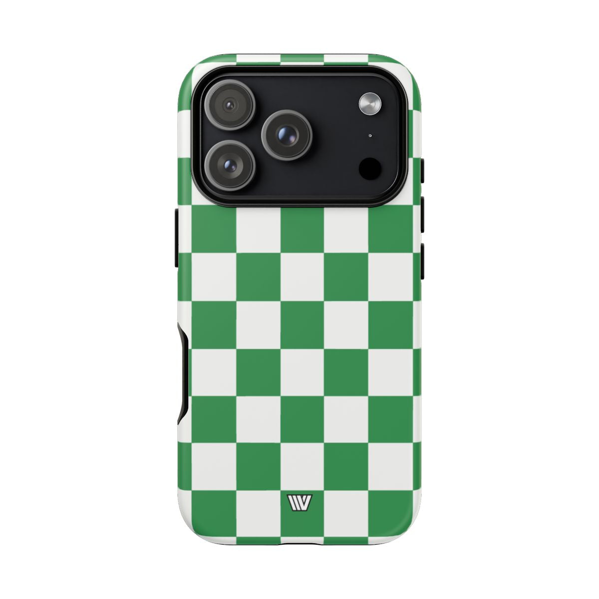 GREEN WHITE CHECKERBOARD | Tough Phone Case for iPhone & Samsung