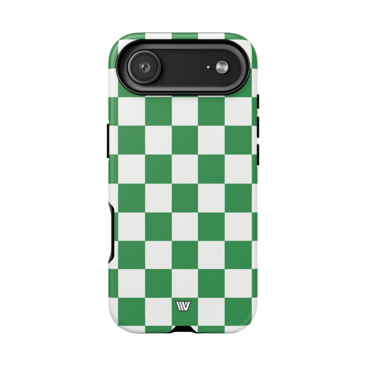 GREEN WHITE CHECKERBOARD | Tough Phone Case for iPhone & Samsung