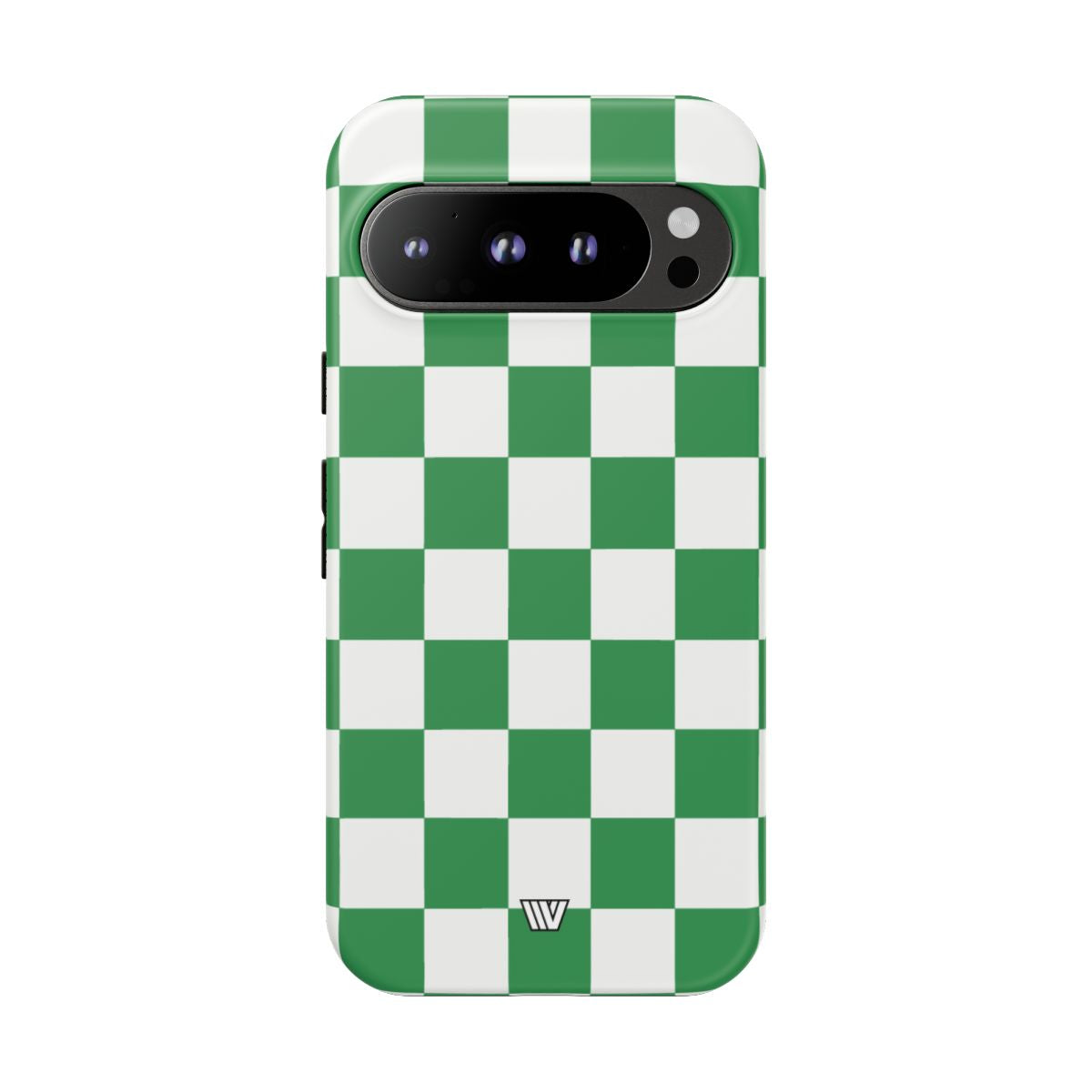 GREEN WHITE CHECKERBOARD | Tough Phone Case for iPhone & Samsung