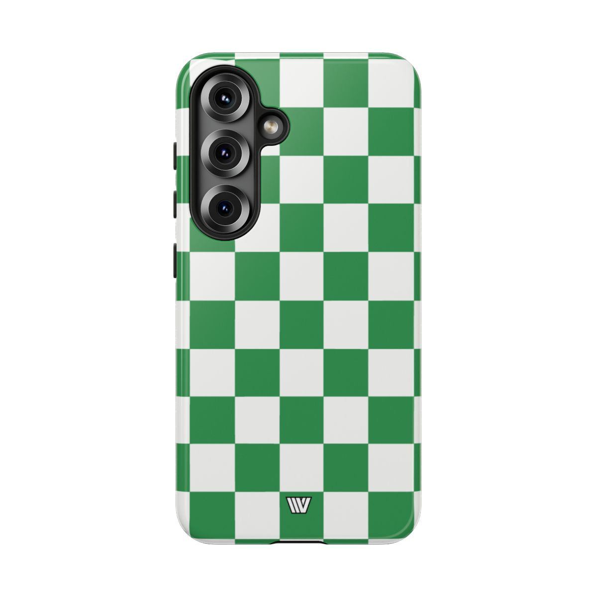 GREEN WHITE CHECKERBOARD | Tough Phone Case for iPhone & Samsung