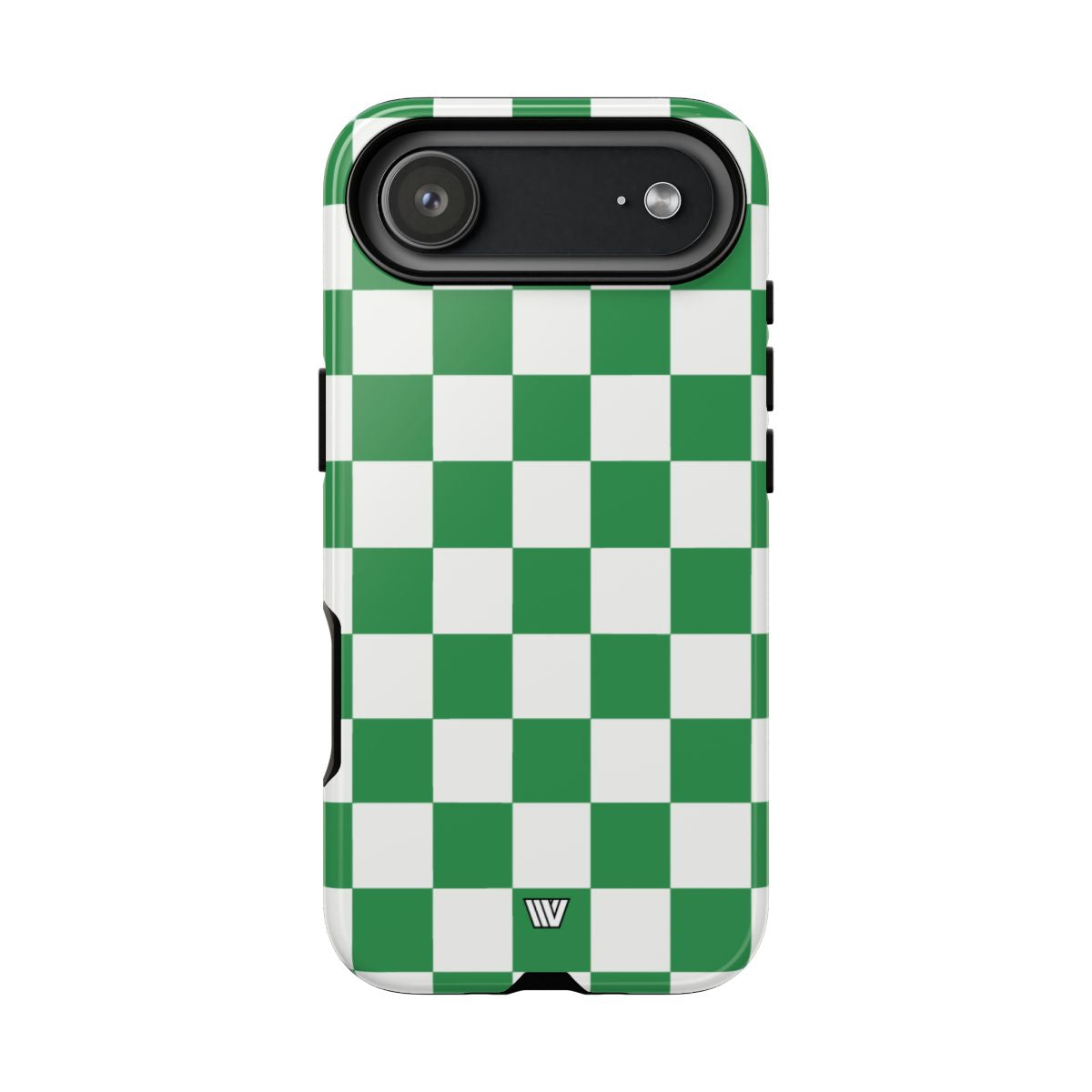 GREEN WHITE CHECKERBOARD | Tough Phone Case for iPhone & Samsung