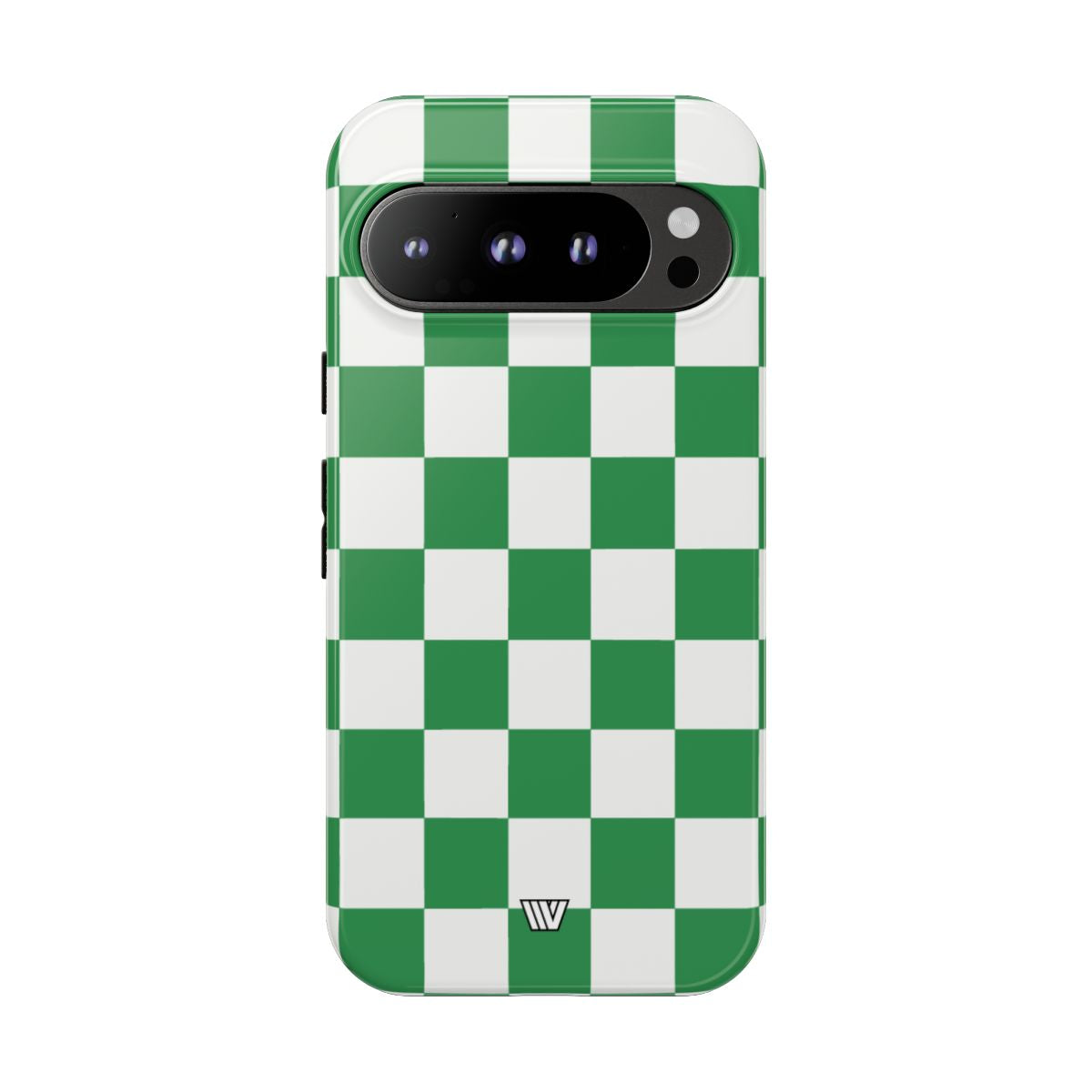 GREEN WHITE CHECKERBOARD | Tough Phone Case for iPhone & Samsung