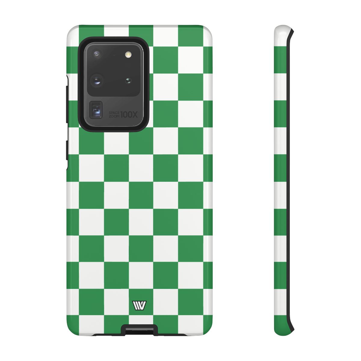 GREEN WHITE CHECKERBOARD | Tough Phone Case for iPhone & Samsung