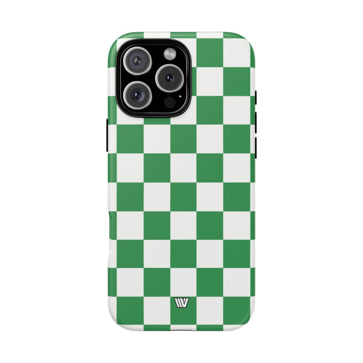 GREEN WHITE CHECKERBOARD | Tough Phone Case for iPhone & Samsung