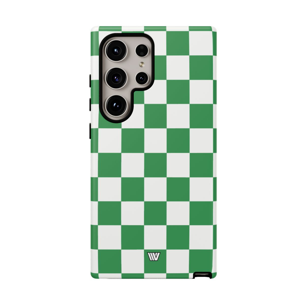 GREEN WHITE CHECKERBOARD | Tough Phone Case for iPhone & Samsung