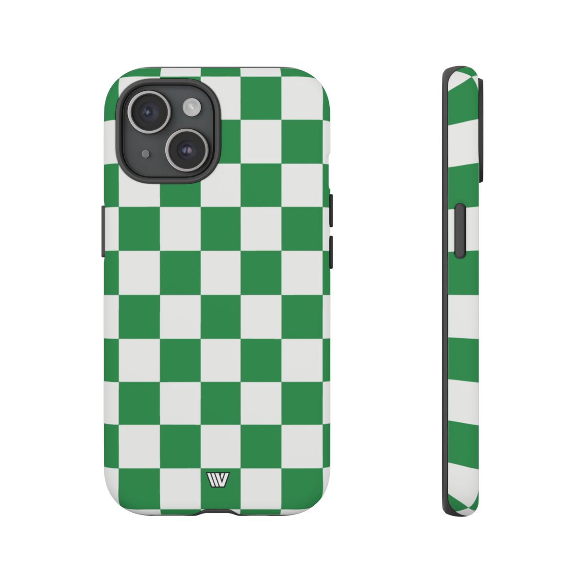 GREEN WHITE CHECKERBOARD | Tough Phone Case for iPhone & Samsung