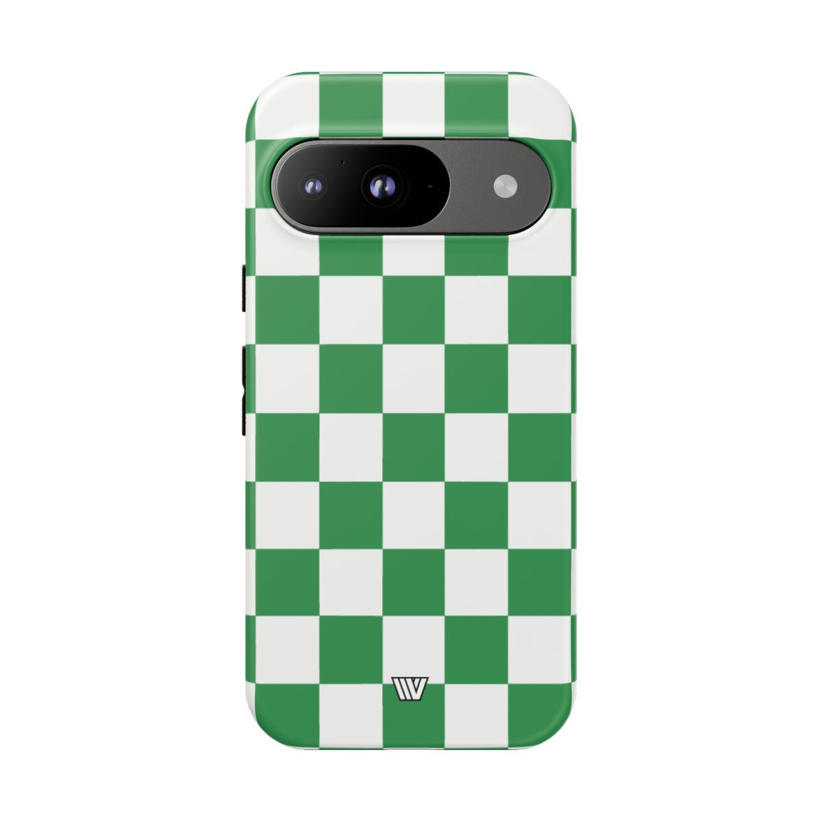 GREEN WHITE CHECKERBOARD | Tough Phone Case for iPhone & Samsung
