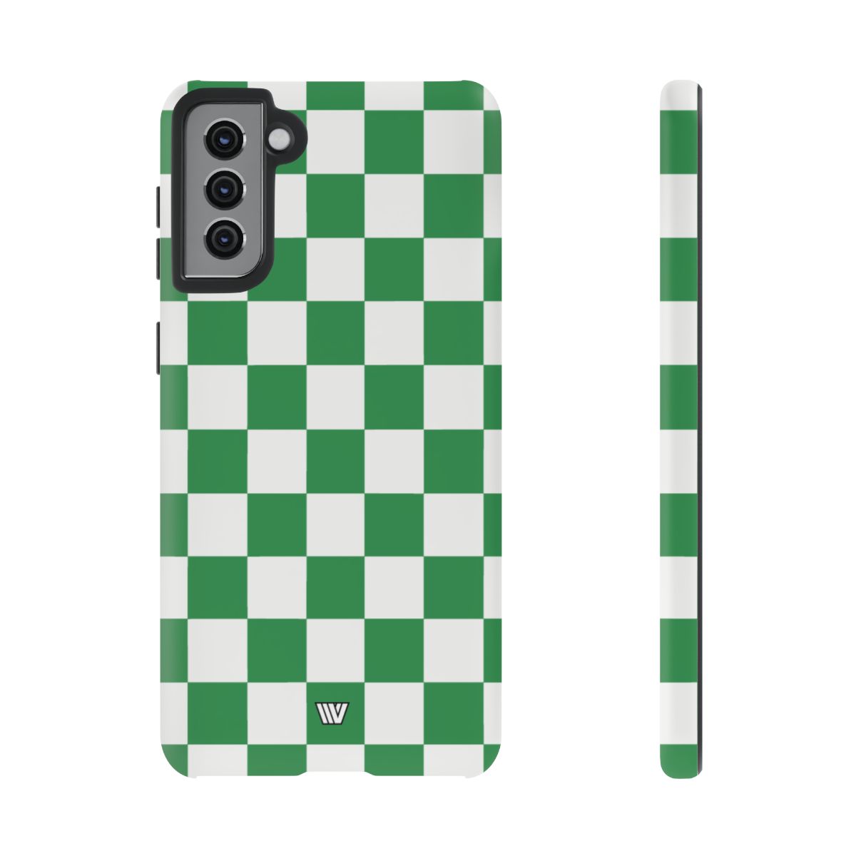 GREEN WHITE CHECKERBOARD | Tough Phone Case for iPhone & Samsung