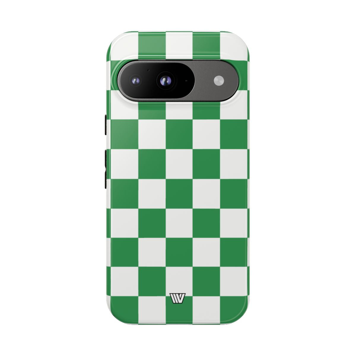 GREEN WHITE CHECKERBOARD | Tough Phone Case for iPhone & Samsung