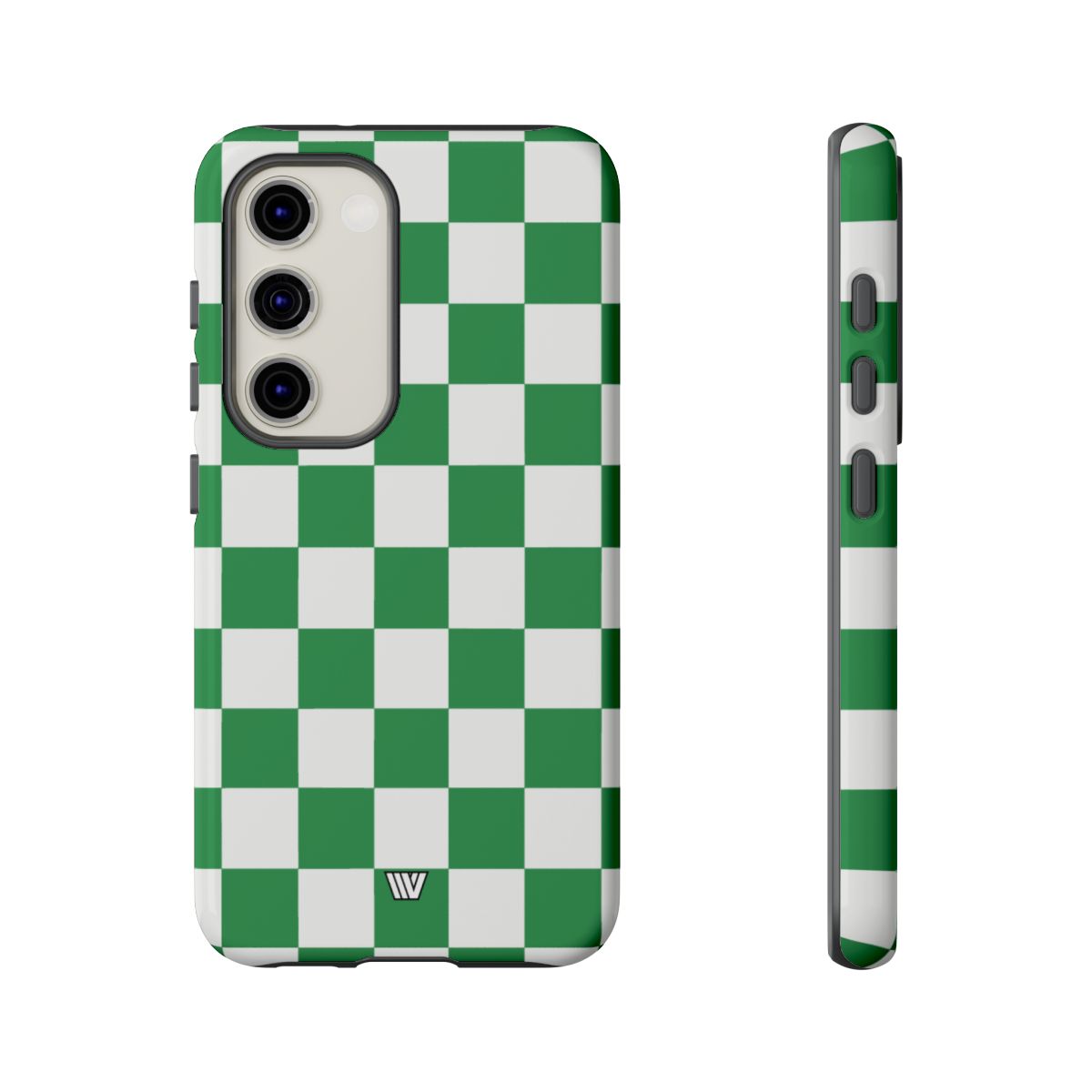 GREEN WHITE CHECKERBOARD | Tough Phone Case for iPhone & Samsung