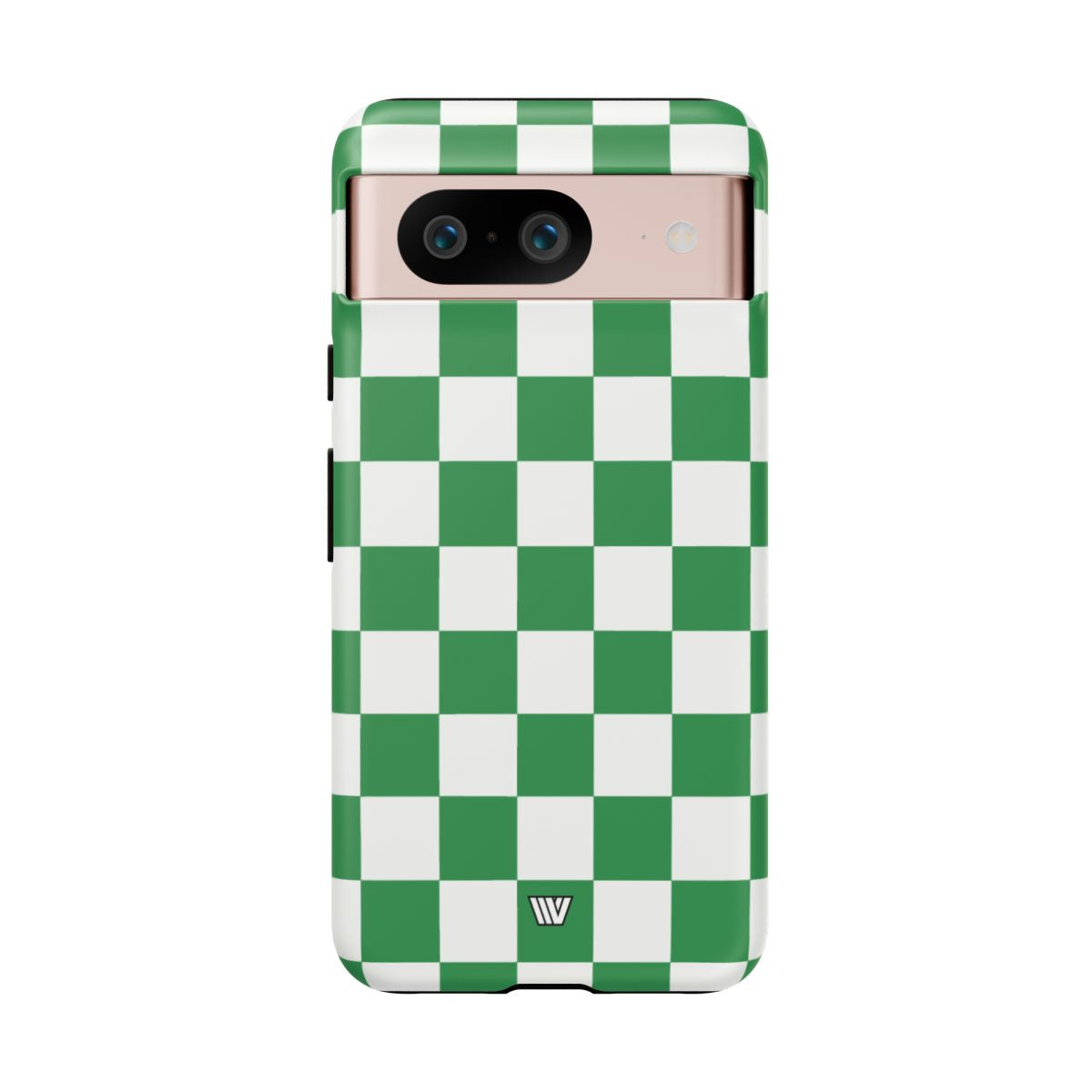 GREEN WHITE CHECKERBOARD | Tough Phone Case for iPhone & Samsung