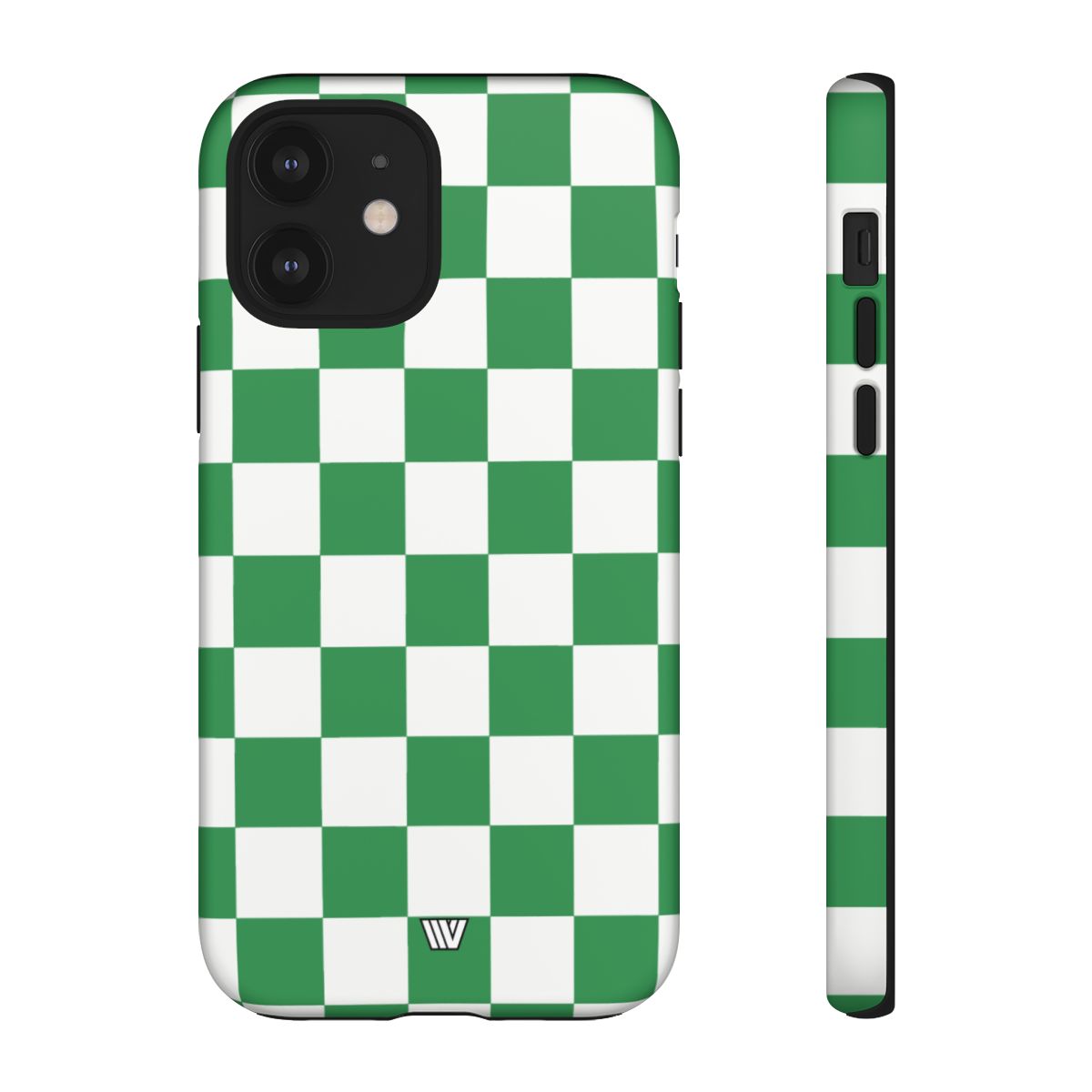 GREEN WHITE CHECKERBOARD | Tough Phone Case for iPhone & Samsung