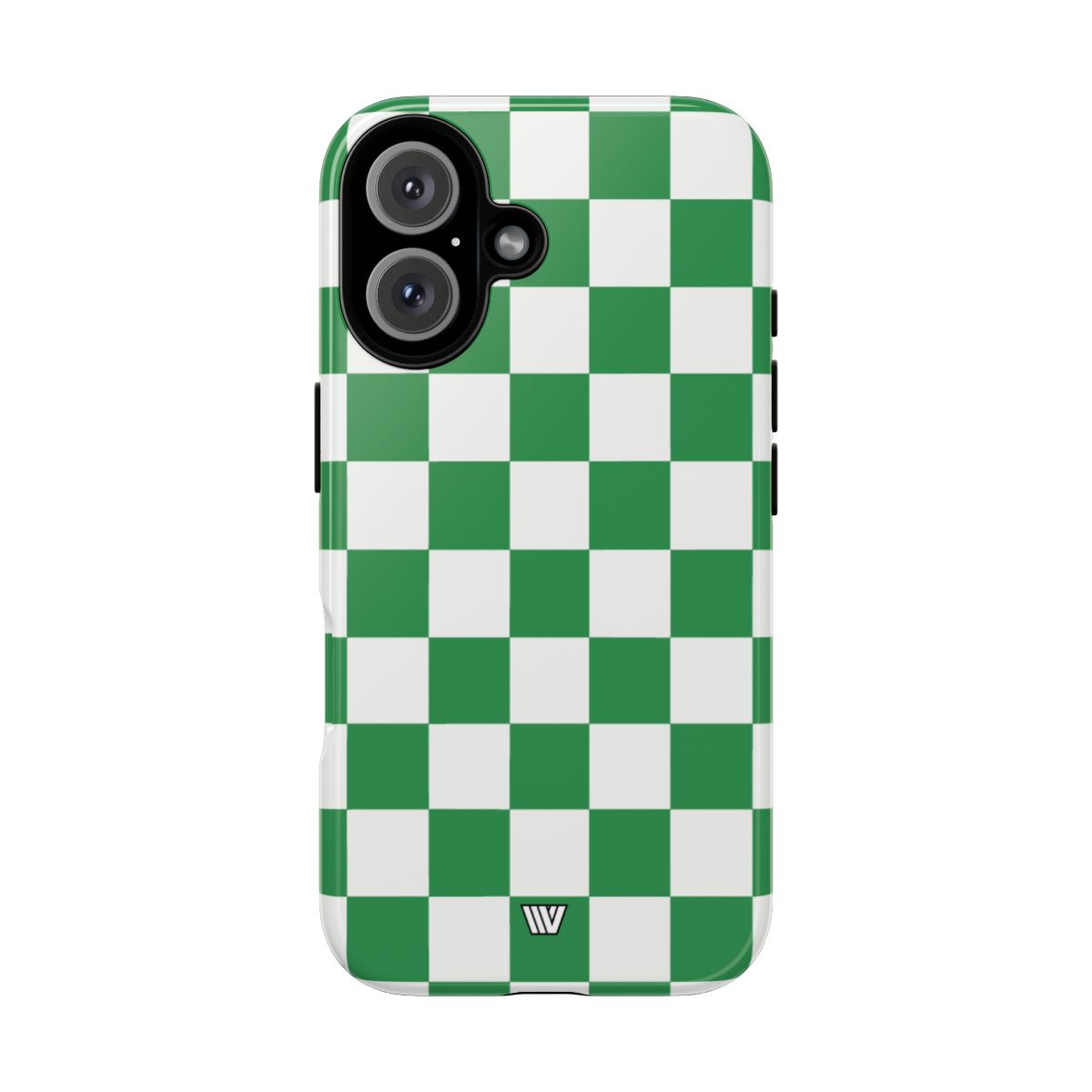 GREEN WHITE CHECKERBOARD | Tough Phone Case for iPhone & Samsung