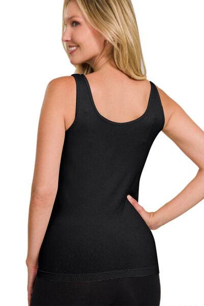 Zenana FRONT & BACK 2-WAY V-NECK / U-NECK SEAMLESS Women TANK - Zara-Craft