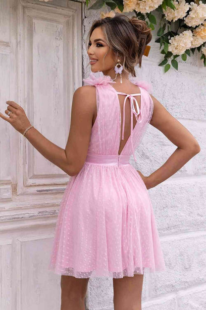 Open Back Sleeveless Mesh Women Dress - Zara-Craft