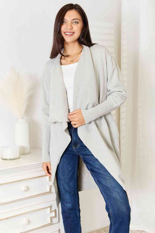 Angel Wings Open Front Duster Women Cardigan with Pockets - Zara-Craft